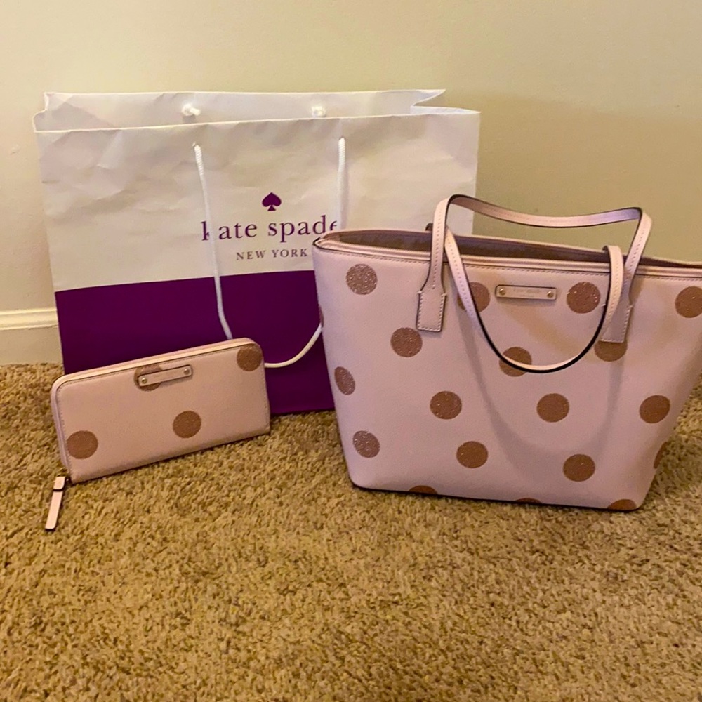Kate Spade Haven Lane Tote plus wallet. NWT